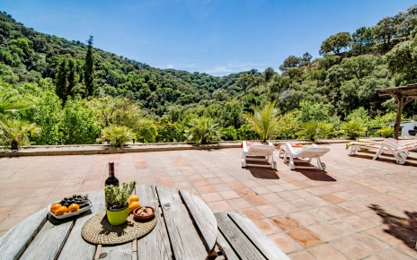 Furnished areas by swimming pool